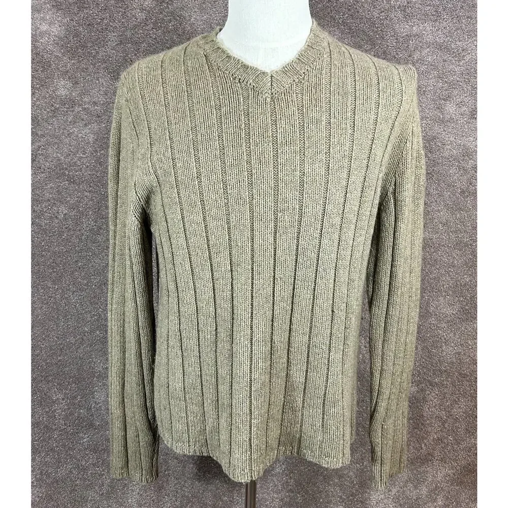 Abercrombie & Fitch Muscle Sweater Mens Large Brown‎ Lambswool Blend Pullover